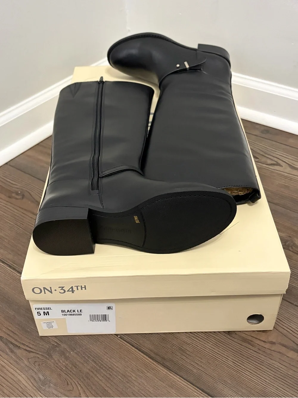 Women's Black Over-the-Knee Zip Riding Boots
